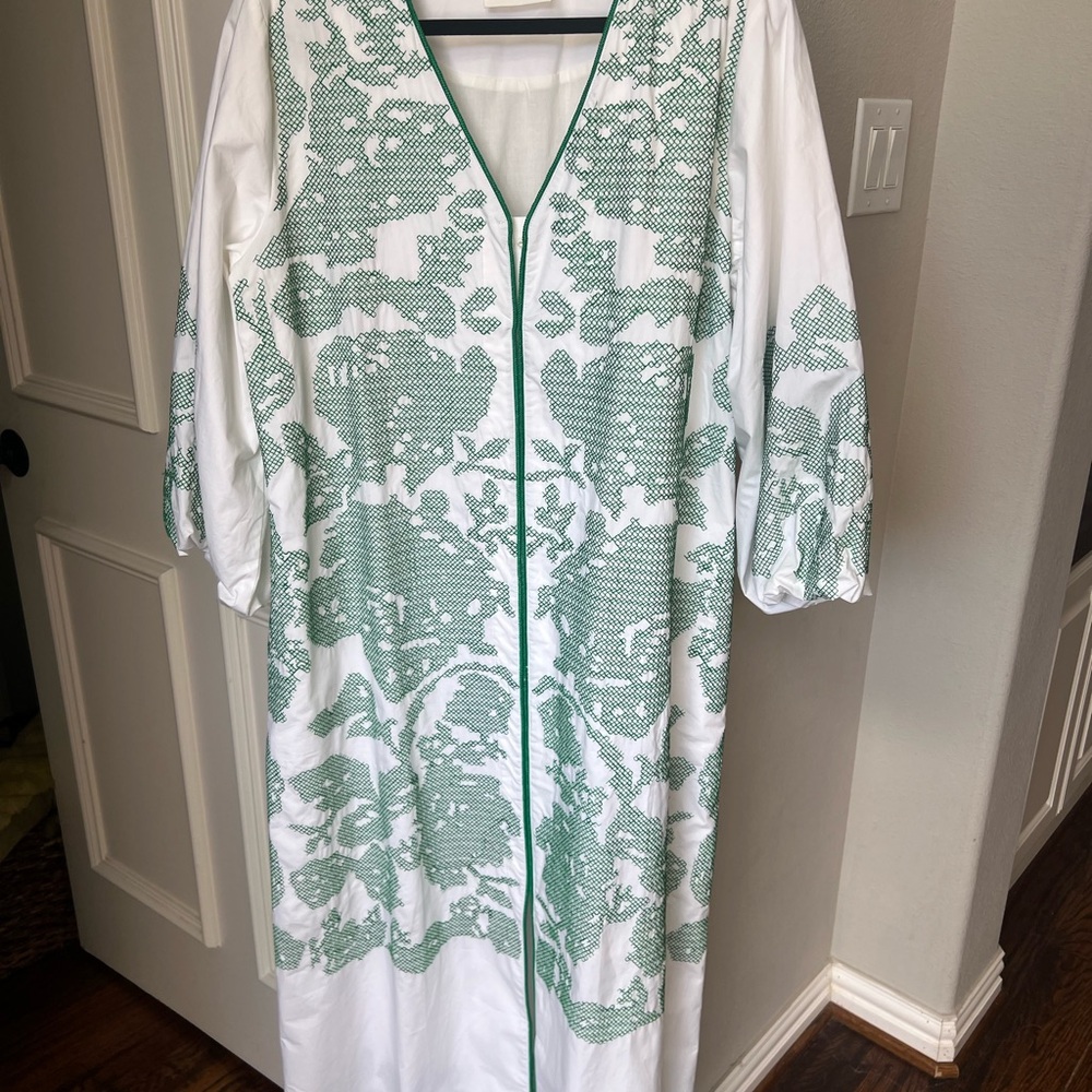 Hyacinth House Green and White midi dress never worn